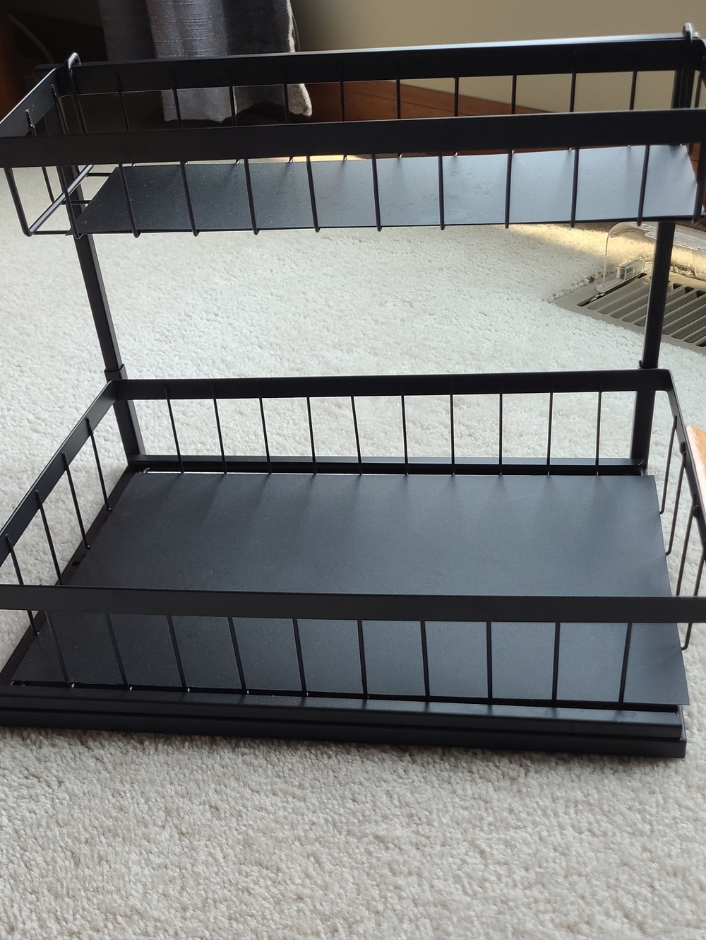 Two-Tier Black Metal Organizer